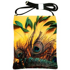 Landscape Bright Scenery Drawing Rivers Blue Lovely Shoulder Sling Bag by Cemarart