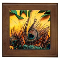 Forest Trees Snow Landscape Art Framed Tile by Cemarart