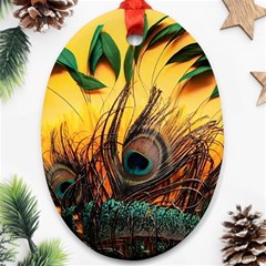 Forest Trees Snow Landscape Art Oval Ornament (two Sides) by Cemarart