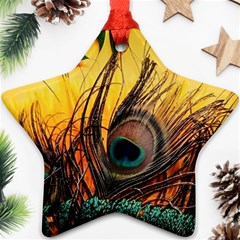 Forest Trees Snow Landscape Art Star Ornament (two Sides)