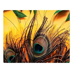 Peacock Feather Native Two Sides Premium Plush Fleece Blanket (large) by Cemarart