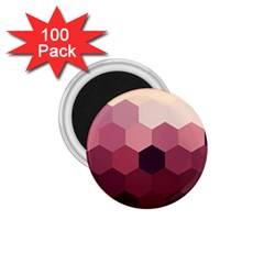 Hexagon Valentine Valentines 1 75  Magnets (100 Pack)  by Grandong