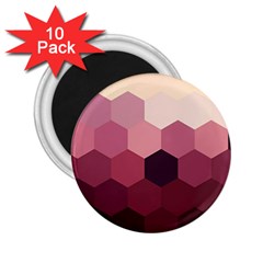 Hexagon Valentine Valentines 2 25  Magnets (10 Pack)  by Grandong