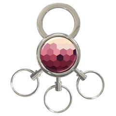 Hexagon Valentine Valentines 3-ring Key Chain by Grandong