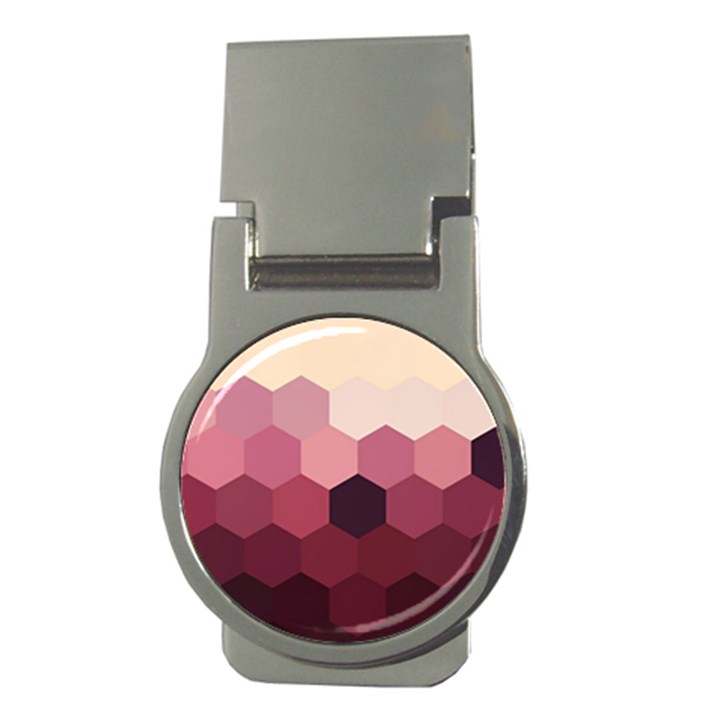 Hexagon Valentine Valentines Money Clips (Round) 