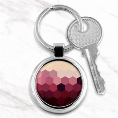 Hexagon Valentine Valentines Key Chain (round) by Grandong