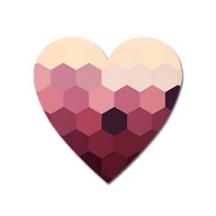 Hexagon Valentine Valentines Heart Magnet by Grandong