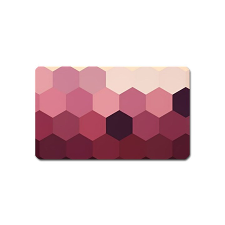 Hexagon Valentine Valentines Magnet (Name Card)