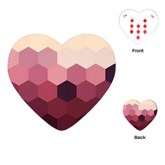 Hexagon Valentine Valentines Playing Cards Single Design (heart) by Grandong