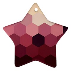 Hexagon Valentine Valentines Star Ornament (two Sides) by Grandong