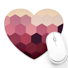 Hexagon Valentine Valentines Heart Mousepad by Grandong