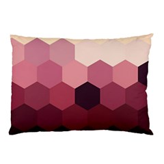 Hexagon Valentine Valentines Pillow Case by Grandong