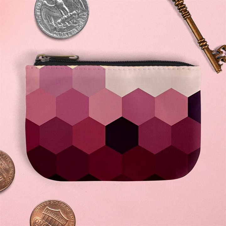 Hexagon Valentine Valentines Mini Coin Purse