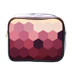 Hexagon Valentine Valentines Mini Toiletries Bag (one Side) by Grandong