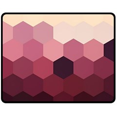 Hexagon Valentine Valentines Fleece Blanket (medium) by Grandong