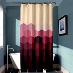 Hexagon Valentine Valentines Shower Curtain 36  X 72  (stall)  by Grandong