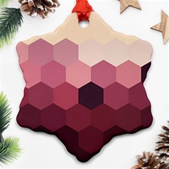 Hexagon Valentine Valentines Snowflake Ornament (two Sides) by Grandong