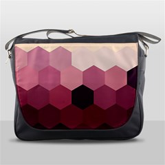 Hexagon Valentine Valentines Messenger Bag by Grandong