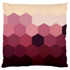 Hexagon Valentine Valentines Large Cushion Case (one Side) by Grandong