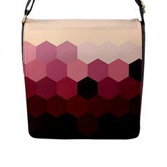 Hexagon Valentine Valentines Flap Closure Messenger Bag (l) by Grandong