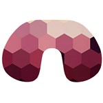 Hexagon Valentine Valentines Travel Neck Pillow Front