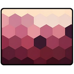 Hexagon Valentine Valentines Two Sides Fleece Blanket (medium) by Grandong