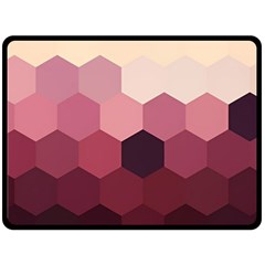 Hexagon Valentine Valentines Two Sides Fleece Blanket (large) by Grandong