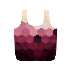 Hexagon Valentine Valentines Full Print Recycle Bag (s) by Grandong