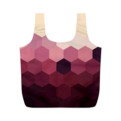 Hexagon Valentine Valentines Full Print Recycle Bag (m) by Grandong