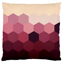 Hexagon Valentine Valentines Standard Premium Plush Fleece Cushion Case (one Side) by Grandong