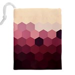 Hexagon Valentine Valentines Drawstring Pouch (4XL) Back