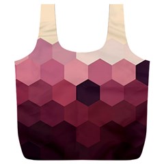 Hexagon Valentine Valentines Full Print Recycle Bag (xxl) by Grandong