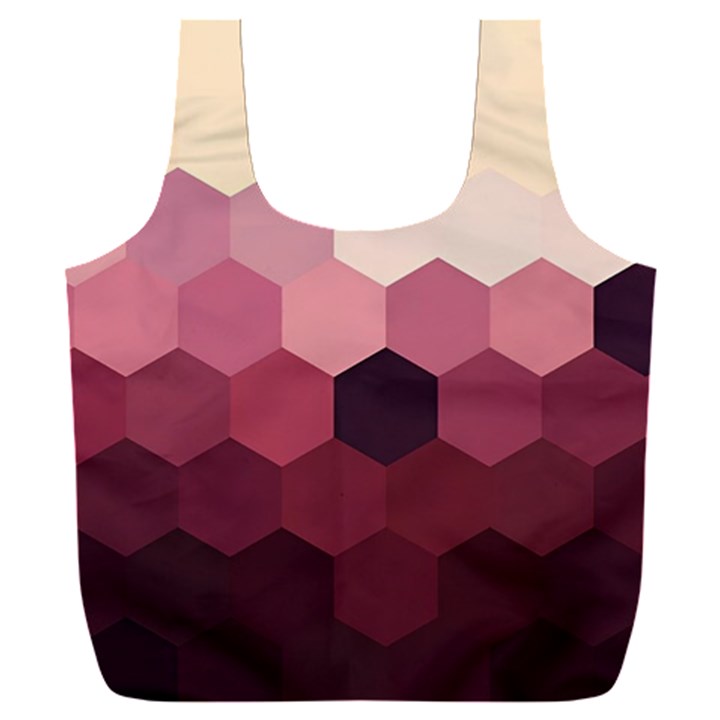 Hexagon Valentine Valentines Full Print Recycle Bag (XXXL)