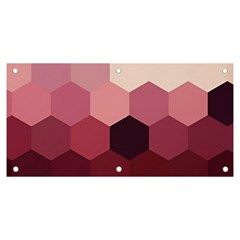 Hexagon Valentine Valentines Banner And Sign 6  X 3  by Grandong