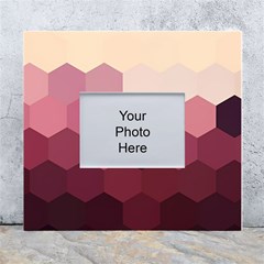 Hexagon Valentine Valentines White Wall Photo Frame 5  X 7  by Grandong