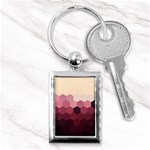 Pink Roses Flowers Love Nature Key Chain (Rectangle) Front