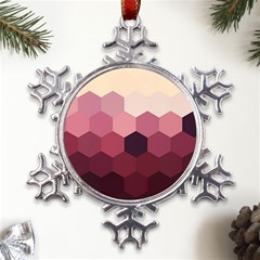 Hexagon Valentine Valentines Metal Large Snowflake Ornament by Grandong