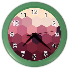 Pink Roses Flowers Love Nature Color Wall Clock by Grandong