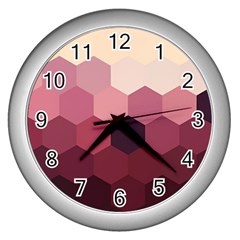 Love Amour Butterfly Colors Flowers Text Wall Clock (silver) by Grandong