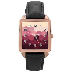 Love Amour Butterfly Colors Flowers Text Rose Gold Leather Watch  by Grandong