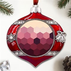 Love Amour Butterfly Colors Flowers Text Metal Snowflake And Bell Red Ornament by Grandong