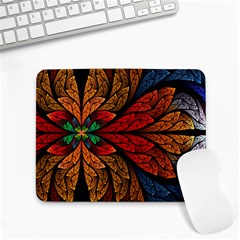 Fractals, Floral Ornaments, Rings Small Mousepad by nateshop