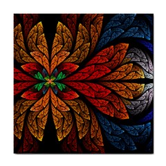 Fractals, Floral Ornaments, Rings Tile Coaster by nateshop