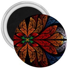 Fractals, Floral Ornaments, Rings 3  Magnets by nateshop