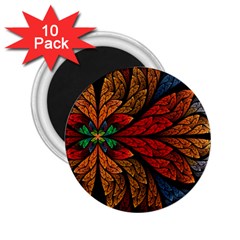 Fractals, Floral Ornaments, Rings 2 25  Magnets (10 Pack)  by nateshop