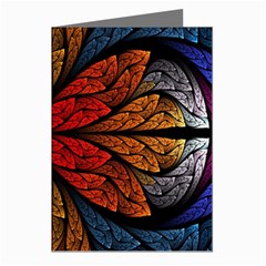 Fractals, Floral Ornaments, Rings Greeting Cards (pkg Of 8)