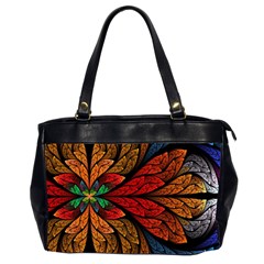 Fractals, Floral Ornaments, Rings Oversize Office Handbag (2 Sides) by nateshop