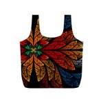 Fractals, Floral Ornaments, Rings Full Print Recycle Bag (S) Back