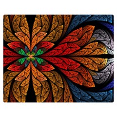 Fractals, Floral Ornaments, Rings Two Sides Premium Plush Fleece Blanket (medium) by nateshop