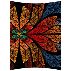 Fractals, Floral Ornaments, Rings Back Support Cushion